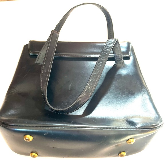 Dolfan Vintage 60's  Leather Handbag  - Made in France - Picture 7 of 13
